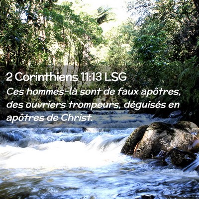 Picture 02 - 2 Corinthiens 11:13 LSG - Ces hommes-là sont de faux apôtres, des - Bible Verse Picture
