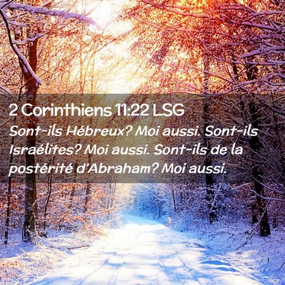 Picture 02 - 2 Corinthiens 11:22 LSG - Sont-ils Hébreux? Moi aussi. Sont-ils - Bible Verse Picture