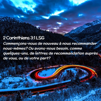 Picture 02 - 2 Corinthiens 3:1 LSG - Commençons-nous de nouveau à nous recommander - Bible Verse Picture