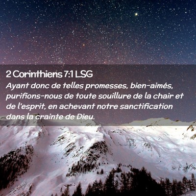 Picture 02 - 2 Corinthiens 7:1 LSG - Ayant donc de telles promesses, bien-aimés, - Bible Verse Picture
