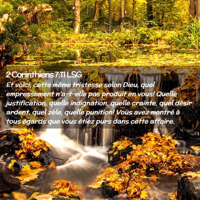 Picture 02 - 2 Corinthiens 7:11 LSG - Et voici, cette même tristesse selon Dieu, quel - Bible Verse Picture