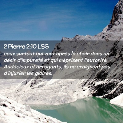 Picture 02 - 2 Pierre 2:10 LSG - ceux surtout qui vont après la chair dans un - Bible Verse Picture