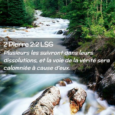 Picture 02 - 2 Pierre 2:2 LSG - Plusieurs les suivront dans leurs dissolutions, - Bible Verse Picture