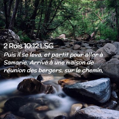 Picture 02 - 2 Rois 10:12 LSG - Puis il se leva, et partit pour aller à Samarie. - Bible Verse Picture