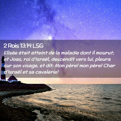 Picture 02 - 2 Rois 13:14 LSG - Elisée était atteint de la maladie dont il - Bible Verse Picture