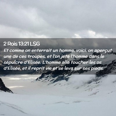 Picture 02 - 2 Rois 13:21 LSG - Et comme on enterrait un homme, voici, on - Bible Verse Picture