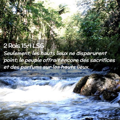 Picture 02 - 2 Rois 15:4 LSG - Seulement, les hauts lieux ne disparurent point; - Bible Verse Picture