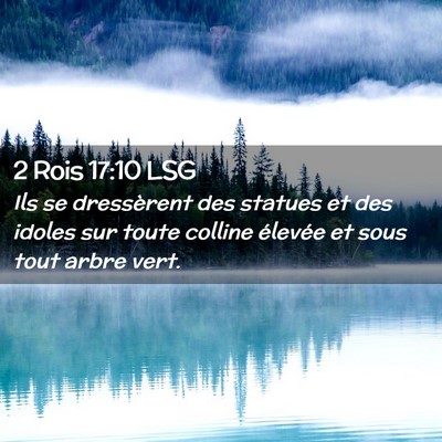 Picture 02 - 2 Rois 17:10 LSG - Ils se dressèrent des statues et des idoles sur - Bible Verse Picture