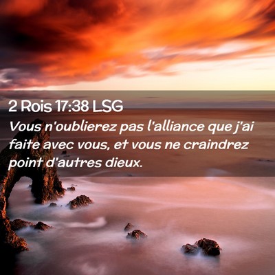 Picture 02 - 2 Rois 17:38 LSG - Vous n'oublierez pas l'alliance que j'ai faite - Bible Verse Picture