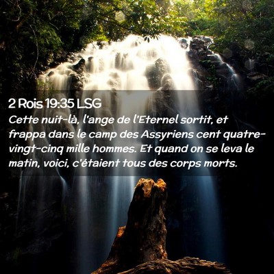 Picture 02 - 2 Rois 19:35 LSG - Cette nuit-là, l'ange de l'Eternel sortit, et - Bible Verse Picture