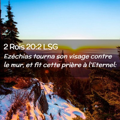Picture 02 - 2 Rois 20:2 LSG - Ezéchias tourna son visage contre le mur, et fit - Bible Verse Picture