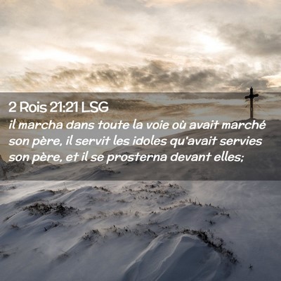 Picture 02 - 2 Rois 21:21 LSG - il marcha dans toute la voie où avait marché - Bible Verse Picture
