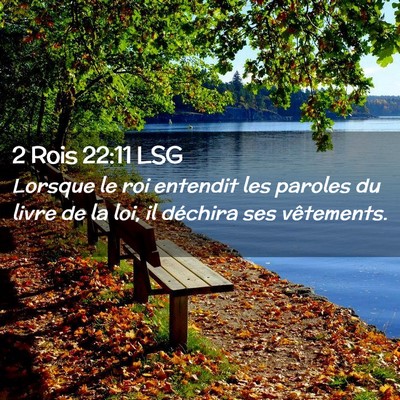 Picture 02 - 2 Rois 22:11 LSG - Lorsque le roi entendit les paroles du livre de - Bible Verse Picture