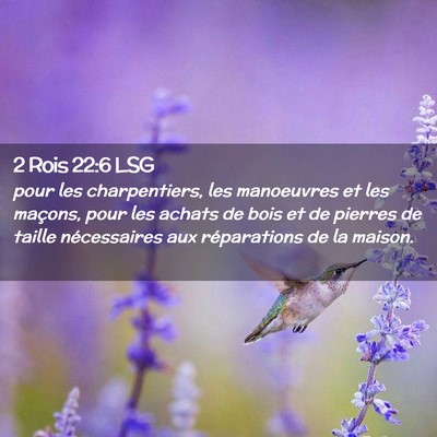 Picture 02 - 2 Rois 22:6 LSG - pour les charpentiers, les manoeuvres et les - Bible Verse Picture