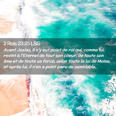 Picture 02 - 2 Rois 23:25 LSG - Avant Josias, il n'y eut point de roi qui, comme - Bible Verse Picture