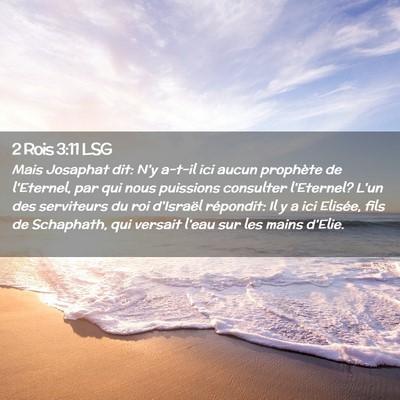 Picture 02 - 2 Rois 3:11 LSG - Mais Josaphat dit: N'y a-t-il ici aucun prophète - Bible Verse Picture