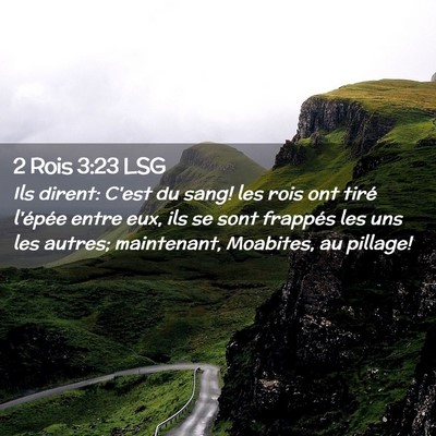Picture 02 - 2 Rois 3:23 LSG - Ils dirent: C'est du sang! les rois ont tiré - Bible Verse Picture