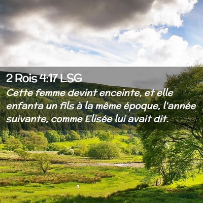 Picture 02 - 2 Rois 4:17 LSG - Cette femme devint enceinte, et elle enfanta un - Bible Verse Picture