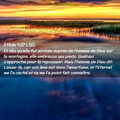 Picture 02 - 2 Rois 4:27 LSG - Et dès qu'elle fut arrivée auprès de l'homme - Bible Verse Picture