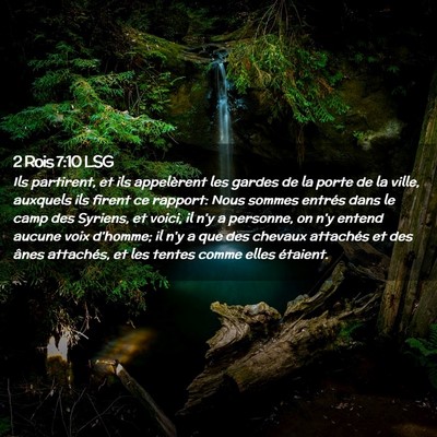 Picture 02 - 2 Rois 7:10 LSG - Ils partirent, et ils appelèrent les gardes de - Bible Verse Picture