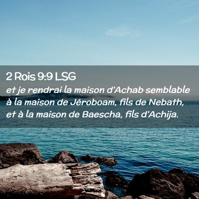 Picture 02 - 2 Rois 9:9 LSG - et je rendrai la maison d'Achab semblable à la - Bible Verse Picture
