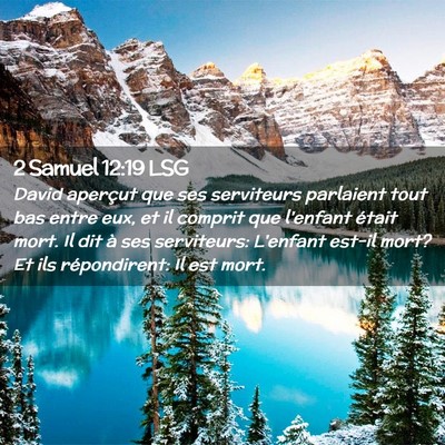 Picture 02 - 2 Samuel 12:19 LSG - David aperçut que ses serviteurs parlaient tout - Bible Verse Picture