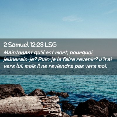 Picture 02 - 2 Samuel 12:23 LSG - Maintenant qu'il est mort, pourquoi - Bible Verse Picture