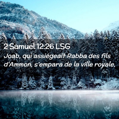 Picture 02 - 2 Samuel 12:26 LSG - Joab, qui assiégeait Rabba des fils d'Ammon, - Bible Verse Picture