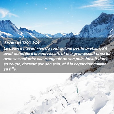 Picture 02 - 2 Samuel 12:3 LSG - Le pauvre n'avait rien du tout qu'une petite - Bible Verse Picture