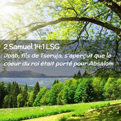 Picture 02 - 2 Samuel 14:1 LSG - Joab, fils de Tseruja, s'aperçut que le coeur du - Bible Verse Picture