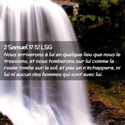 Picture 02 - 2 Samuel 17:12 LSG - Nous arriverons à lui en quelque lieu que nous - Bible Verse Picture