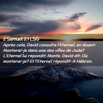 Picture 02 - 2 Samuel 2:1 LSG - Après cela, David consulta l'Eternel, en disant: - Bible Verse Picture
