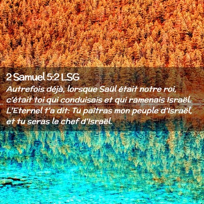 Picture 02 - 2 Samuel 5:2 LSG - Autrefois déjà, lorsque Saül était notre roi, - Bible Verse Picture