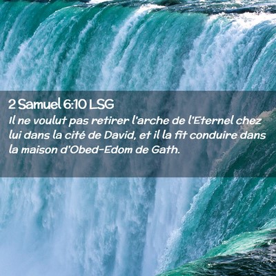 Picture 02 - 2 Samuel 6:10 LSG - Il ne voulut pas retirer l'arche de l'Eternel - Bible Verse Picture