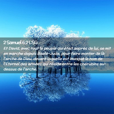 Picture 02 - 2 Samuel 6:2 LSG - Et David, avec tout le peuple qui était auprès - Bible Verse Picture