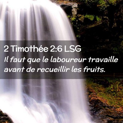 Picture 02 - 2 Timothée 2:6 LSG - Il faut que le laboureur travaille avant de - Bible Verse Picture