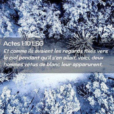 Picture 02 - Actes 1:10 LSG - Et comme ils avaient les regards fixés vers le - Bible Verse Picture