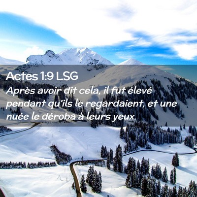Picture 02 - Actes 1:9 LSG - Après avoir dit cela, il fut élevé pendant - Bible Verse Picture
