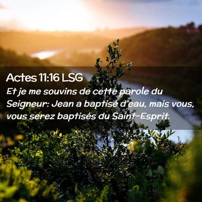 Picture 02 - Actes 11:16 LSG - Et je me souvins de cette parole du Seigneur: - Bible Verse Picture