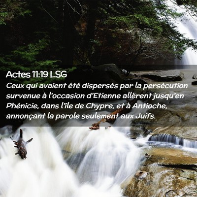 Picture 02 - Actes 11:19 LSG - Ceux qui avaient été dispersés par la - Bible Verse Picture