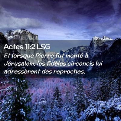 Picture 02 - Actes 11:2 LSG - Et lorsque Pierre fut monté à Jérusalem, les - Bible Verse Picture