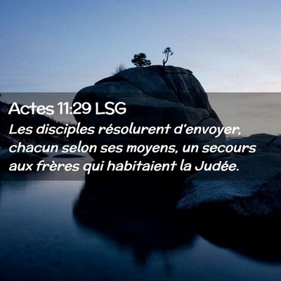 Picture 02 - Actes 11:29 LSG - Les disciples résolurent d'envoyer, chacun selon - Bible Verse Picture