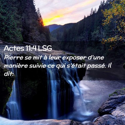 Picture 02 - Actes 11:4 LSG - Pierre se mit à leur exposer d'une manière - Bible Verse Picture