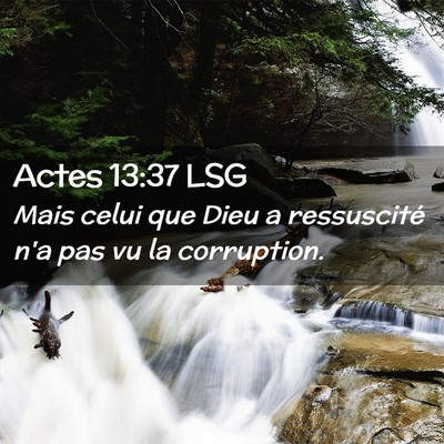 Picture 02 - Actes 13:37 LSG - Mais celui que Dieu a ressuscité n'a pas vu la - Bible Verse Picture