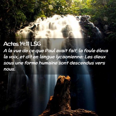 Picture 02 - Actes 14:11 LSG - A la vue de ce que Paul avait fait, la foule - Bible Verse Picture