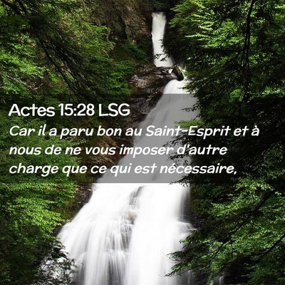Picture 02 - Actes 15:28 LSG - Car il a paru bon au Saint-Esprit et à nous de - Bible Verse Picture