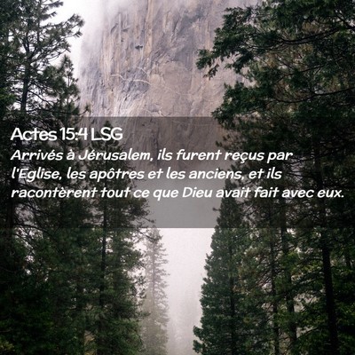 Picture 02 - Actes 15:4 LSG - Arrivés à Jérusalem, ils furent reçus par - Bible Verse Picture