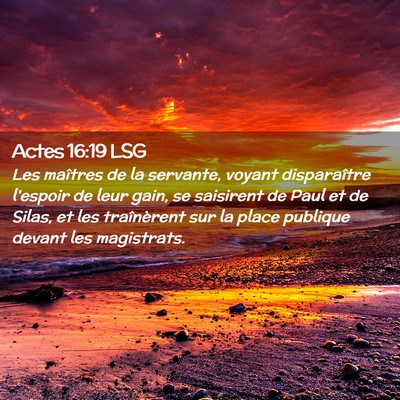 Picture 02 - Actes 16:19 LSG - Les maîtres de la servante, voyant disparaître - Bible Verse Picture