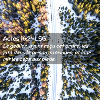Picture 02 - Actes 16:24 LSG - Le geôlier, ayant reçu cet ordre, les jeta dans - Bible Verse Picture