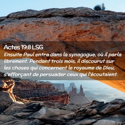 Picture 02 - Actes 19:8 LSG - Ensuite Paul entra dans la synagogue, où il - Bible Verse Picture